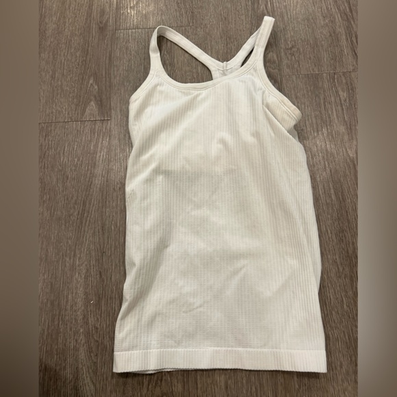 lululemon athletica White Ribbed Racerback Tank - Picture 3 of 5